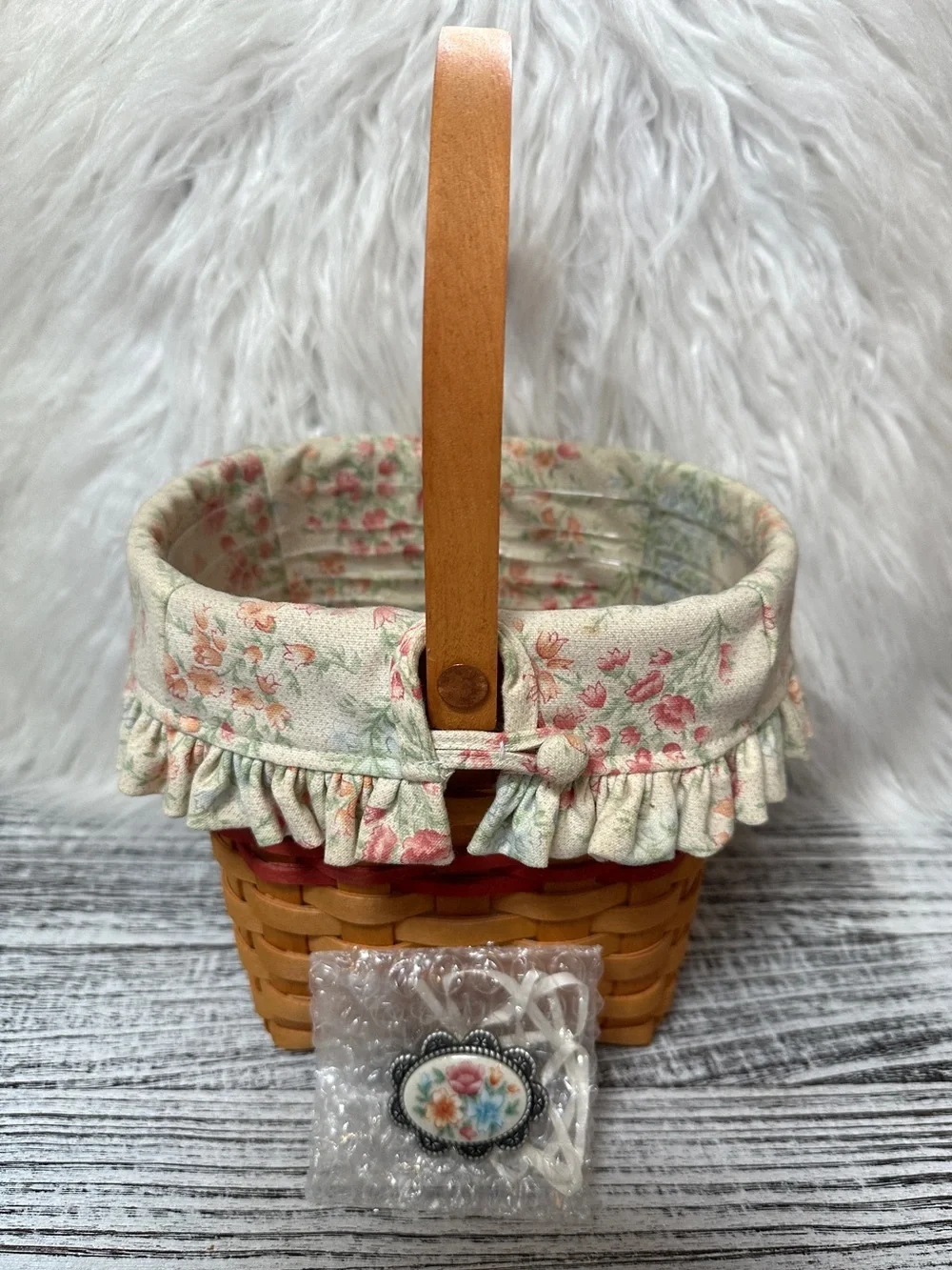 Longaberger 2003 Mother's Day Set Special Things Basket Set w/ Quilted Lid